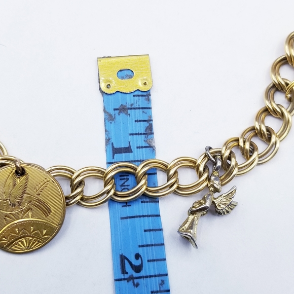 Vintage 12k Gold Filled Charm Bracelet - Picture 11 of 12